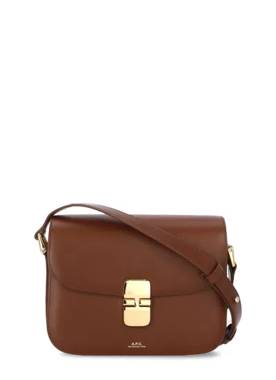 Apc Grace Shoulder Bag In Brown