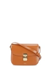 Apc A.p.c. Grace Logo Printed Small Shoulder Bag In Orange