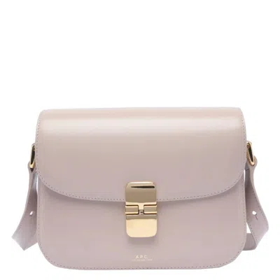 Apc A.p.c. Grace Small Bag In Smooth Calfskin Leather In Pink