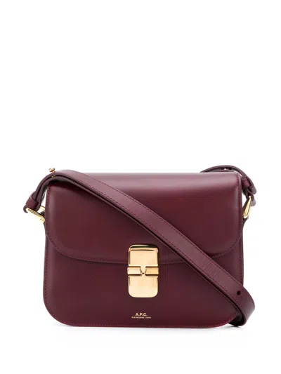 A.p.c. Grace Small Bag Woman Wine In Burgundy