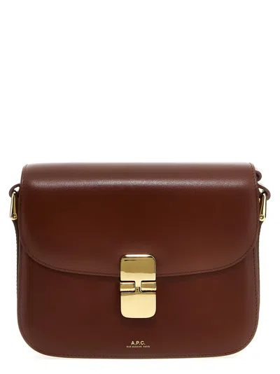 Apc Grace Small Crossbody Bag In Brown