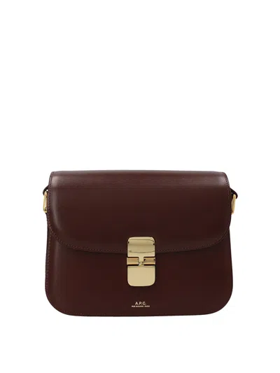Apc Grace Small Crossbody Bag In Burdeos