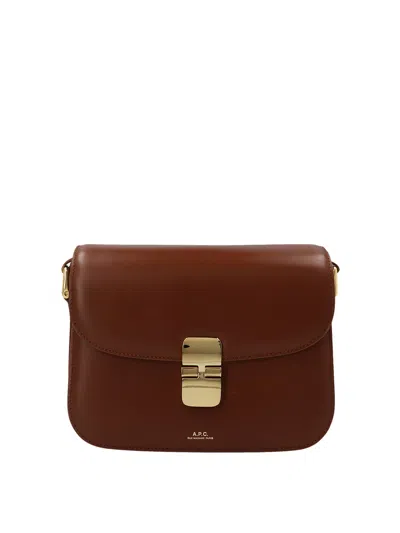 Apc Grace Small Crossbody Bag In Marrón