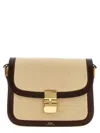 A.p.c. Shoulder Bag Adjustable Strap Gold Tone Hardware In Neutral