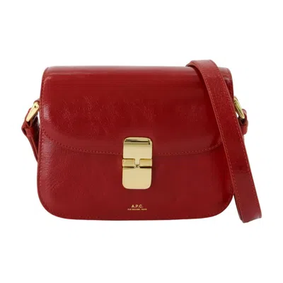 APC GRACE SMALL CROSSBODY BAG WITH FLAP CLOSURE