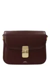 Apc Maroon Grace Small Crossbody Bag In Burgundy