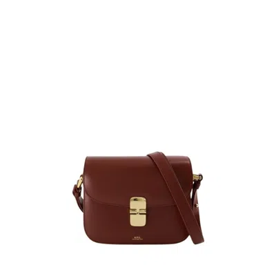 APC GRACE SMALL HOBO BAG - HAZELNUT - LEATHER