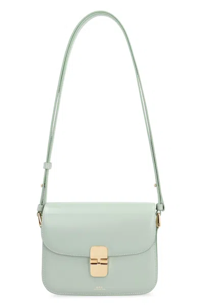 Apc Grace Small Leather Crossbody Bag In Green
