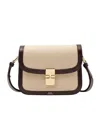 A.p.c. Shoulder Bag Adjustable Strap Gold Tone Hardware In Brown