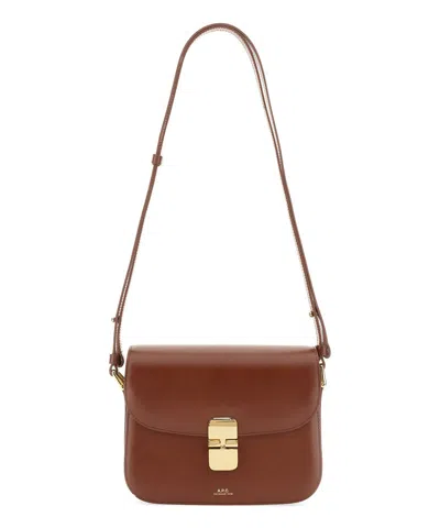 Apc Grace Small Shoulder Bag In Brown