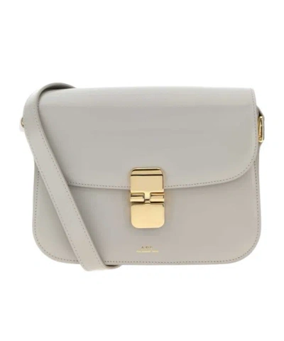 A.p.c. Grace Small Shoulder Bag In Gray
