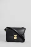 Apc Grace Small Shoulder Bag In Black Leather In Black