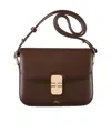 Apc Maroon Grace Small Crossbody Bag In Burgundy