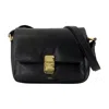 Apc Flap Magnetic Clasp Crossbody Bag In Black