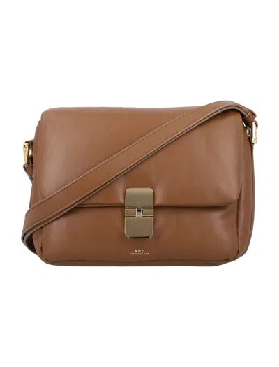 Apc Grace Soft Leather Bag In Brown