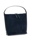 A.p.c. Grained-leather Shoulder Bag In Blue