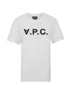 A.p.c. A. P.c. Flocked-logo Cotton T-shirt In White