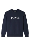 Apc V.p.c. Logo-print Organic-cotton T-shirt In Blue