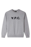 Apc Sweatshirt A.p.c. Men Color Grey 1 In Gris Chine / Dark Navy