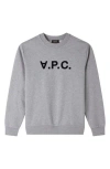 Apc Sweatshirt A.p.c. Men Color Grey 1 In Gris Chine/dark Navy
