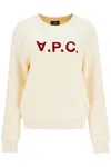 Apc A.p.c. Viva Logo Detail Cotton Sweatshirt In White