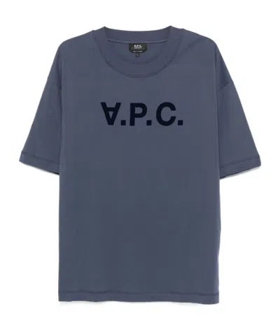 Apc Short-sleeved T-shirt In Blue