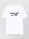 Apc Graphic Crew Neck Short Sleeve T-shirt In White