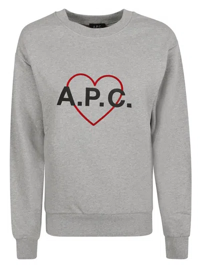 Apc Graphic Heart Design Organic Cotton Sweatshirt