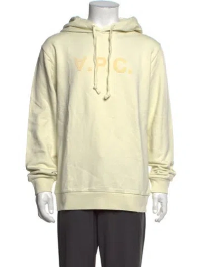 Pre-owned A.p.c. Graphic Print Crew Neck Hoodie In Yellow