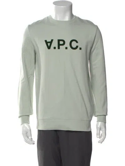 Pre-owned Apc Graphic Print Crew Neck Pullover In Green