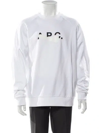 Pre-owned Apc Graphic Print Crew Neck Pullover In White