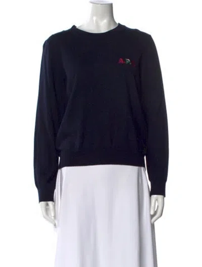 Pre-owned Apc Graphic Print Crew Neck Sweater In Multi