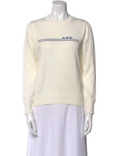 Pre-owned Apc Graphic Print Crew Neck Sweater In Neutral