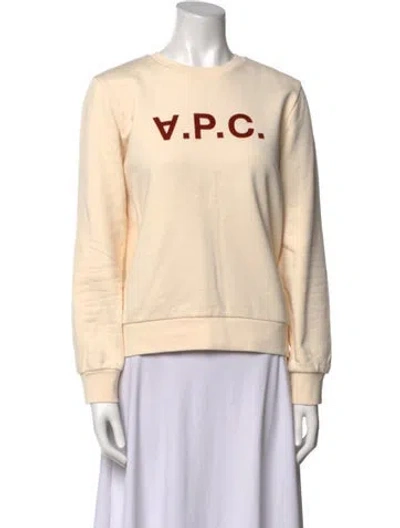 Pre-owned Apc Graphic Print Crew Neck Sweater W/ Tags In Neutral