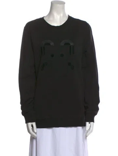 Pre-owned Apc Graphic Print Crew Neck Sweatshirt In Black