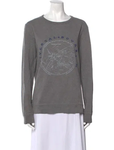 Pre-owned Apc Graphic Print Crew Neck Sweatshirt In Gray