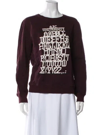 Pre-owned Apc Graphic Print Crew Neck Sweatshirt In Multi