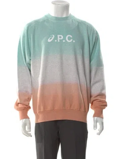 Pre-owned A.p.c. Graphic Print Crew Neck Sweatshirt In Multi