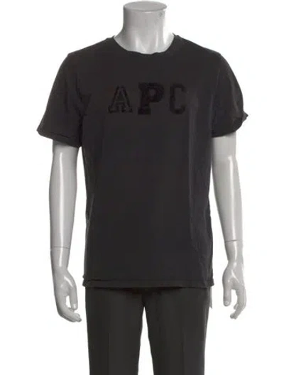 Pre-owned Apc Graphic Print Crew Neck T-shirt In Black