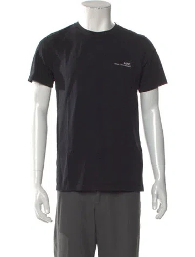 Pre-owned A.p.c. Graphic Print Crew Neck T-shirt In Black