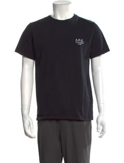 Pre-owned A.p.c. Graphic Print Crew Neck T-shirt In Black