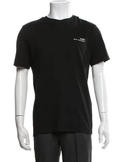 Pre-owned A.p.c. Graphic Print Crew Neck T-shirt In Black