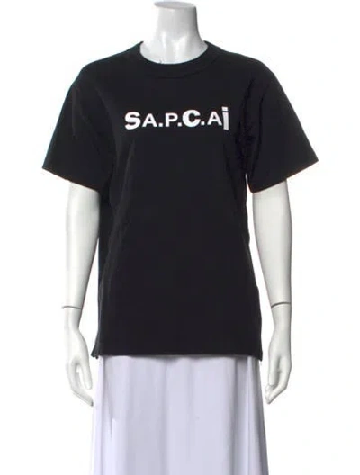 Pre-owned A.p.c. Graphic Print Crew Neck T-shirt In Black