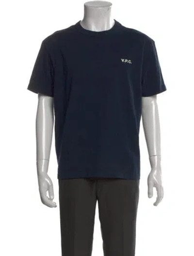 Pre-owned Apc Graphic Print Crew Neck T-shirt In Blue