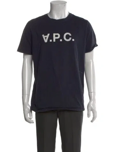 Pre-owned Apc Graphic Print Crew Neck T-shirt In Blue