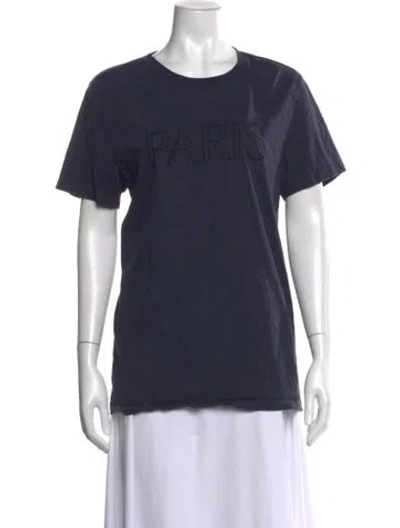 Pre-owned A.p.c. Graphic Print Crew Neck T-shirt In Blue