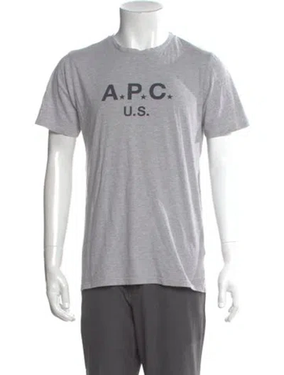 Pre-owned Apc Graphic Print Crew Neck T-shirt In Gray