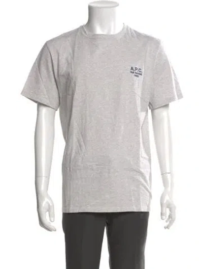 Pre-owned Apc Graphic Print Crew Neck T-shirt In Gray