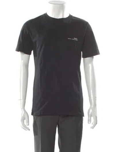 Pre-owned Apc Graphic Print Crew Neck T-shirt In Gray