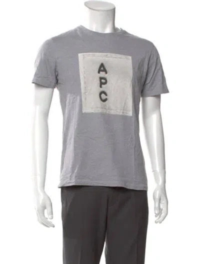 Pre-owned Apc Graphic Print Crew Neck T-shirt In Gray